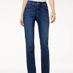 Tummy-Control Straight-Leg Jeans - 12S